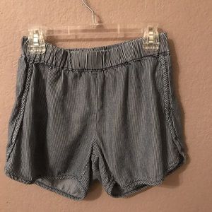 Madewell Soft Denim Pinstriped Shorts